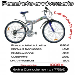 Moutain Bike pieghevole 26 PM3 - Pacchetto Extra-Comodamente