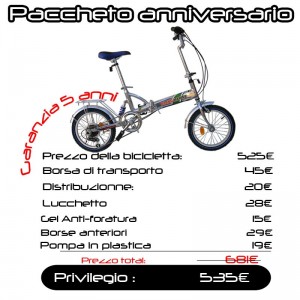 Bicicletta pieghevole 16 PM3 - Pacchetto Privilegio