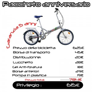 Bicicletta pieghevole 20 PM3 - Pacchetto Privilegio